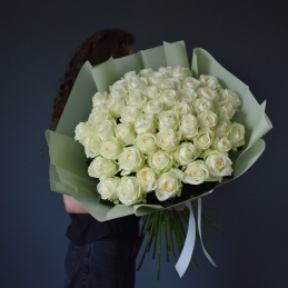 букет роз 'White Avalanche' - Фото 1 