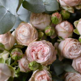 букет кустовых роз 'Bombastic' с эвкалиптом - Фото 3 